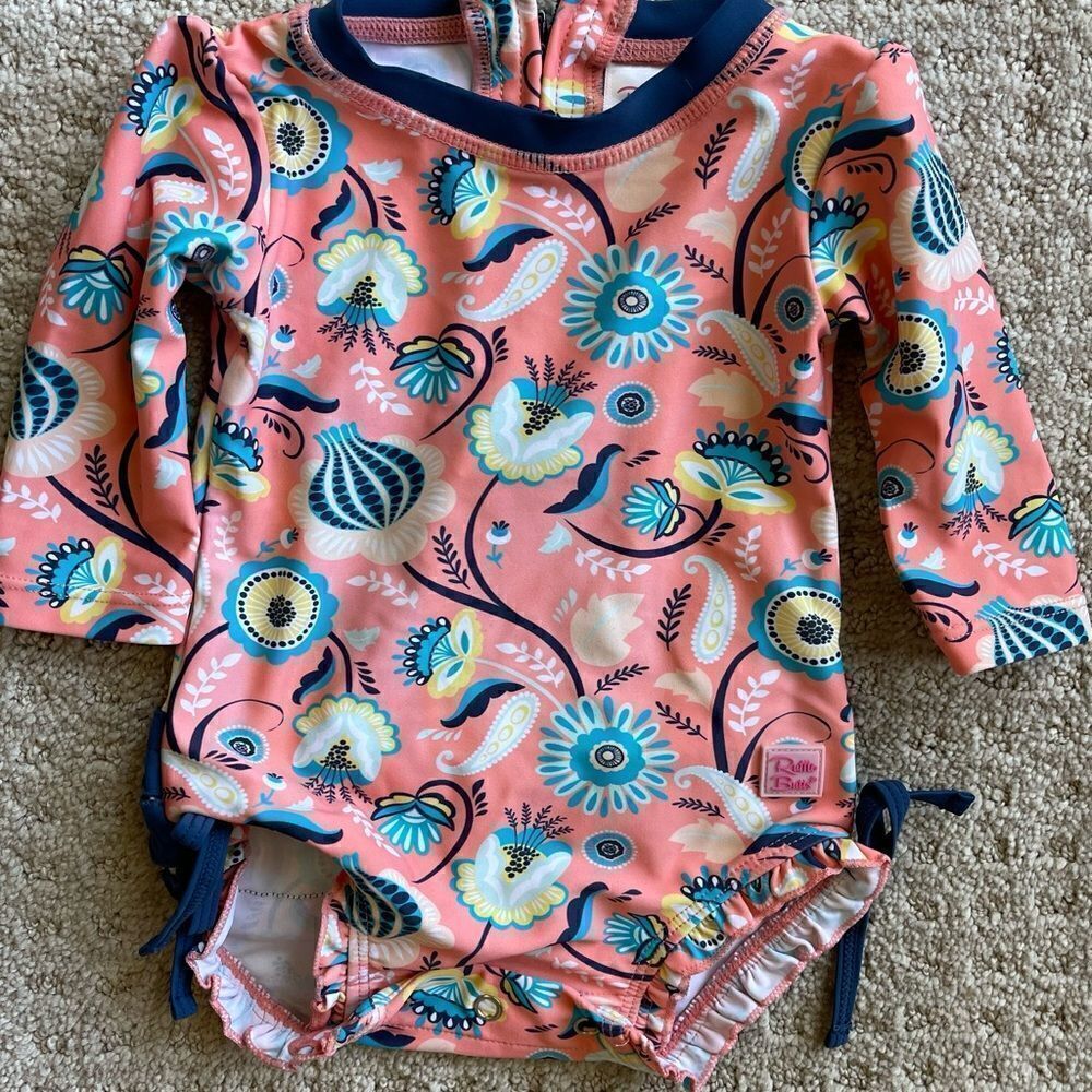 RuffleButts Paisley Paradise Swimsuit 3-6m